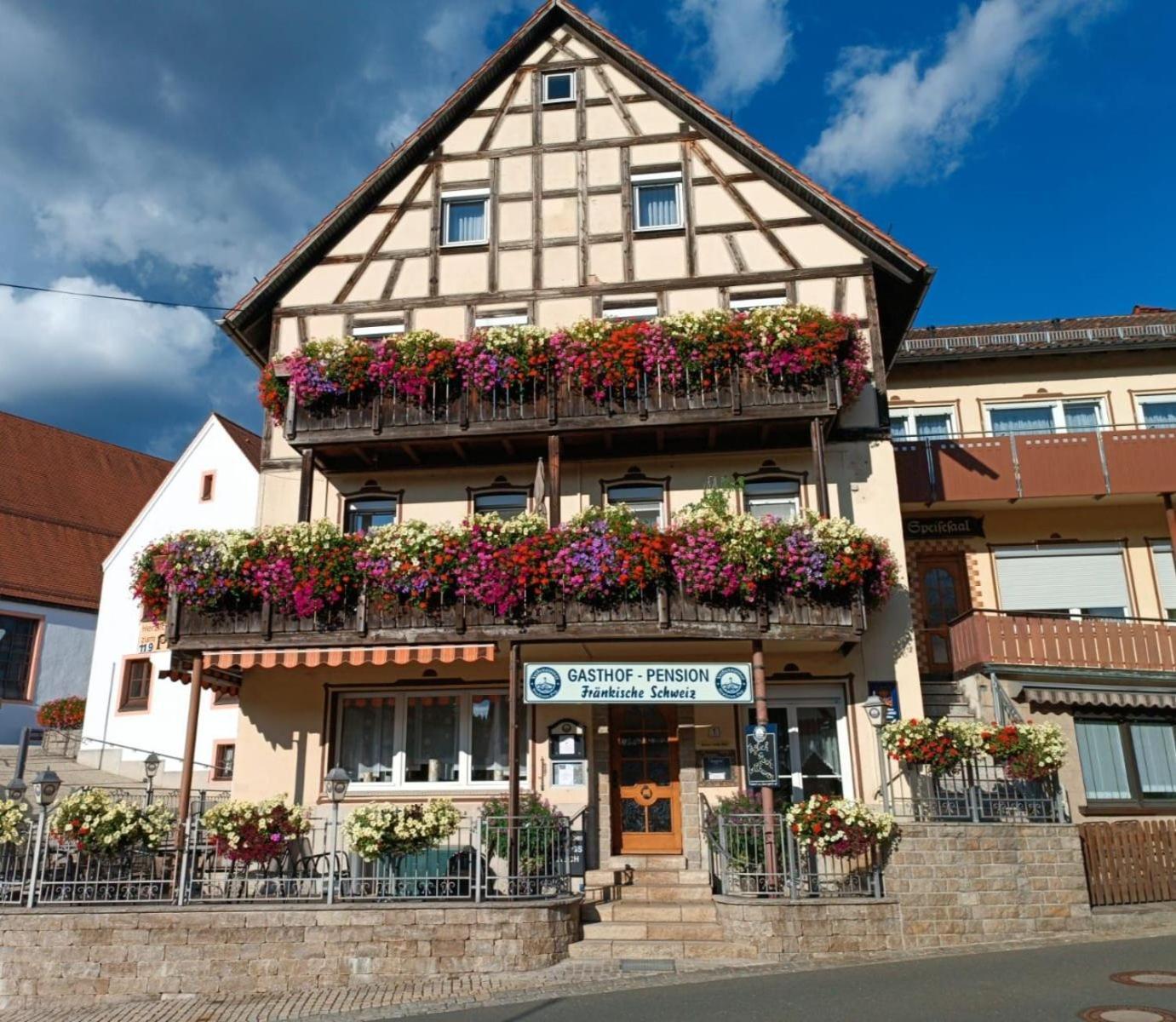 Gasthof-Pension Fraenkische Schweiz Obertrubach Exterior foto